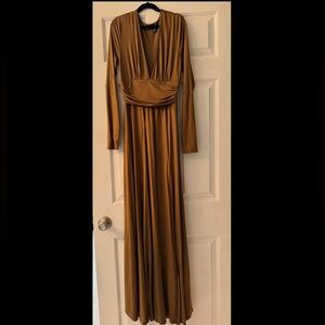Elegant Brown Maxi Dress
